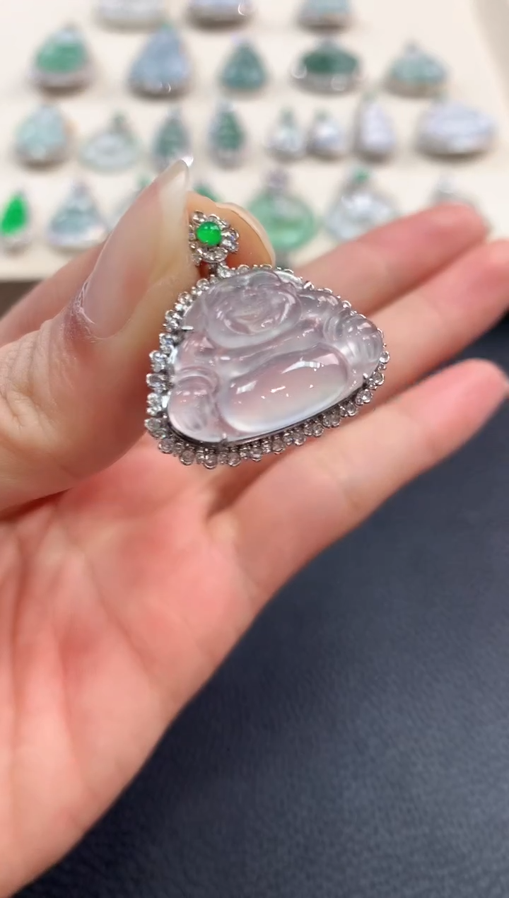 【闪购商品】翡翠吊坠(不含链)18K金镶嵌b69