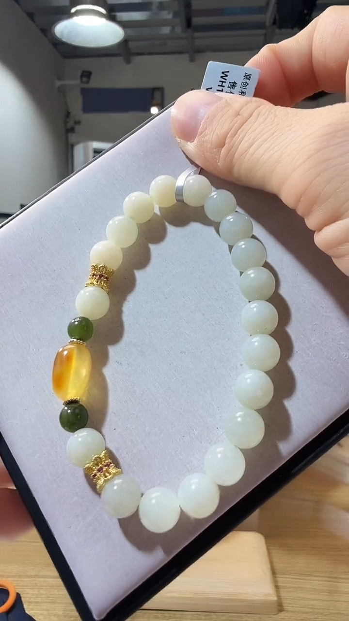 未镶嵌手链和田玉优0258 约7mm