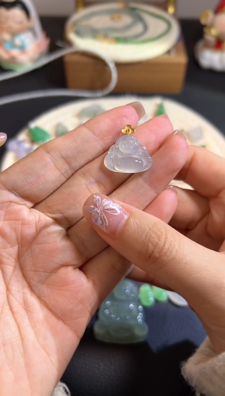 【闪购商品】翡翠颈饰18K金镶嵌翡翠源头直播间