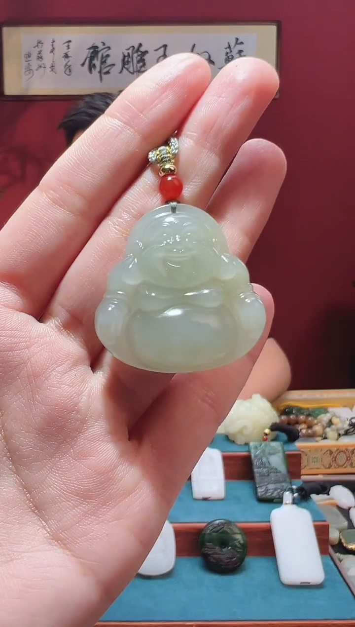 和田玉未镶嵌吊坠(不含链)1