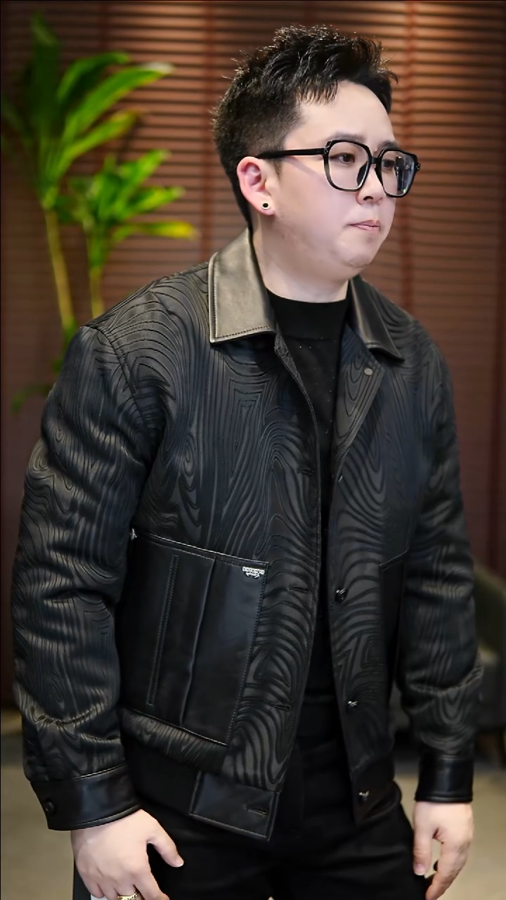 48码（110-130斤）拼皮加棉夹克