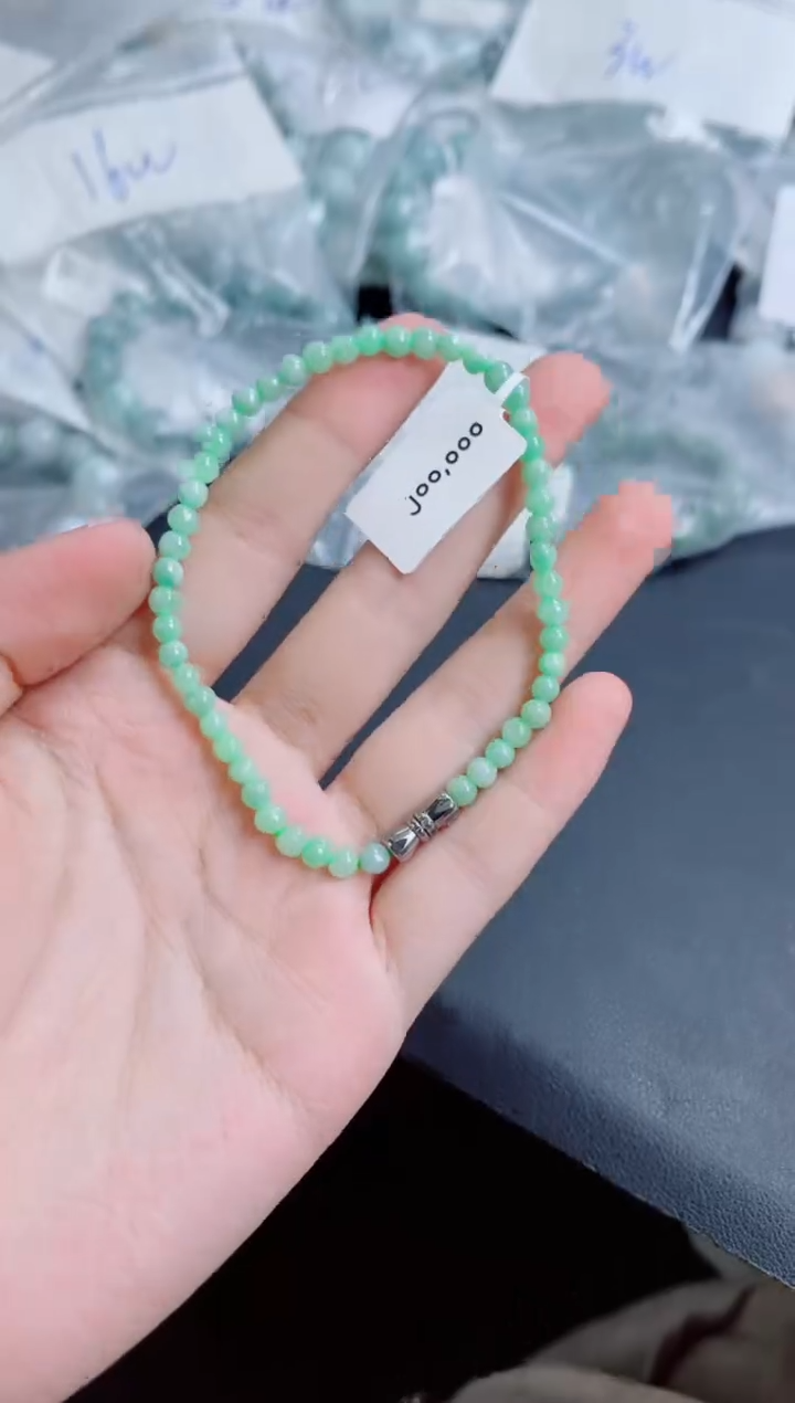 未镶嵌手链翡翠珠串