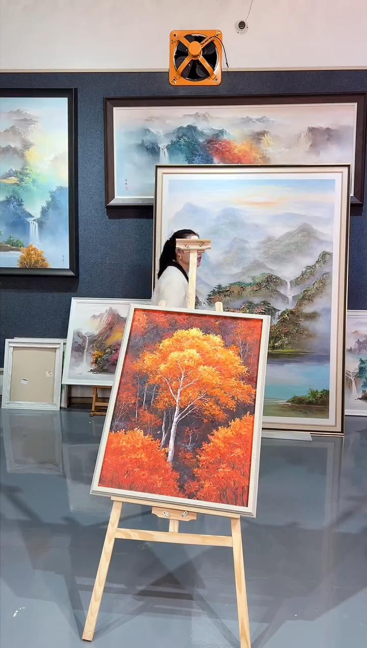 【闪购商品】油画132号 60*80 枫树-手绘油画