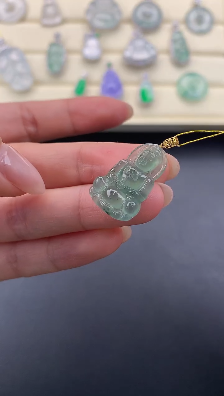 【闪购商品】翡翠颈饰18K金镶嵌X458     