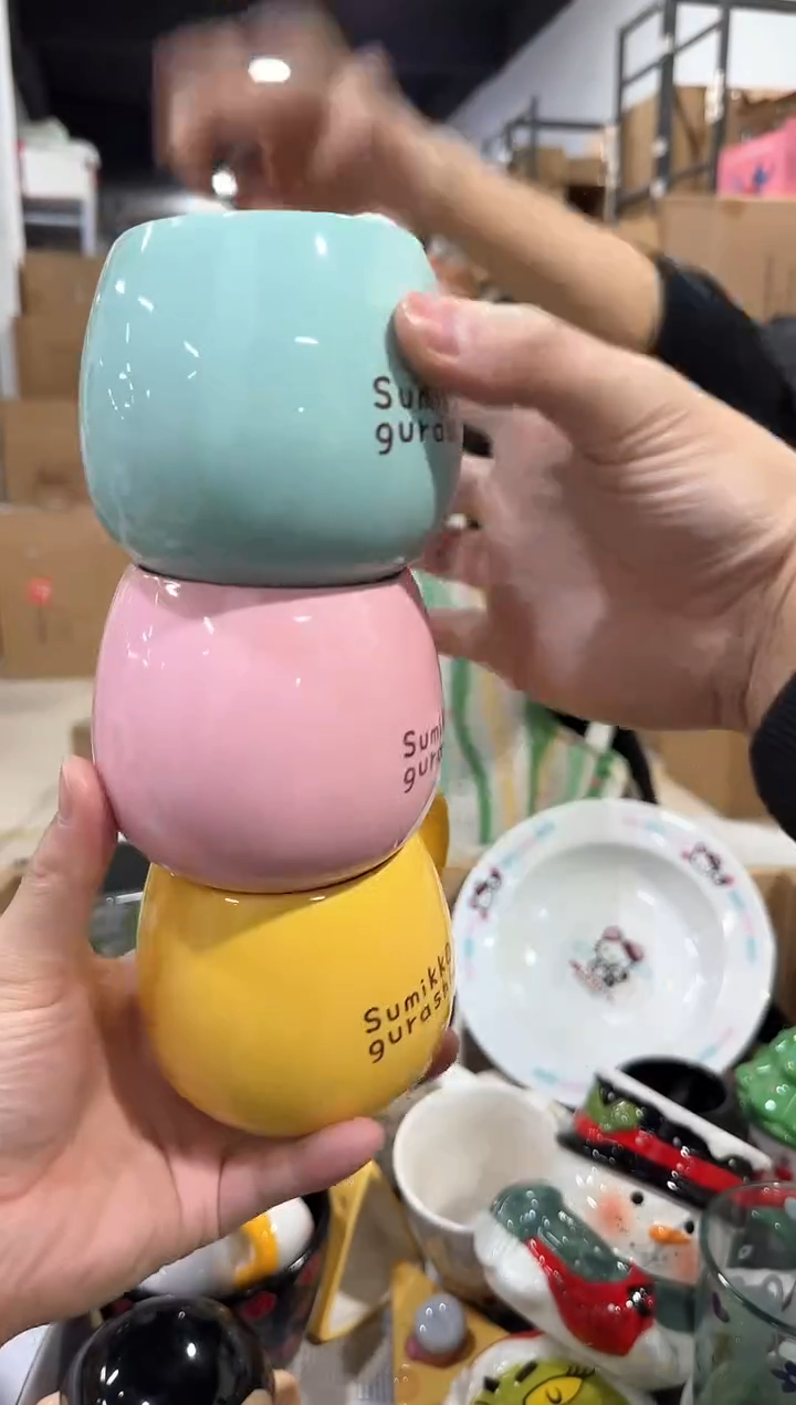 瓷片角落生物鸡蛋杯3件套