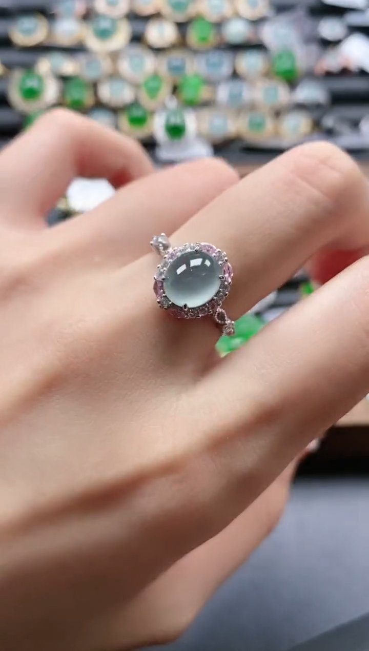 【闪购商品】翡翠戒指银S925镶嵌51151