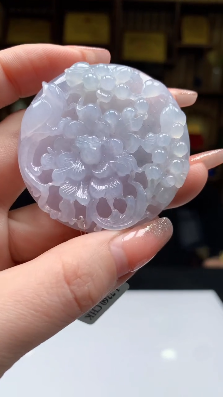 【闪购商品】定制翡翠未镶嵌1071ry-毛货挂件53