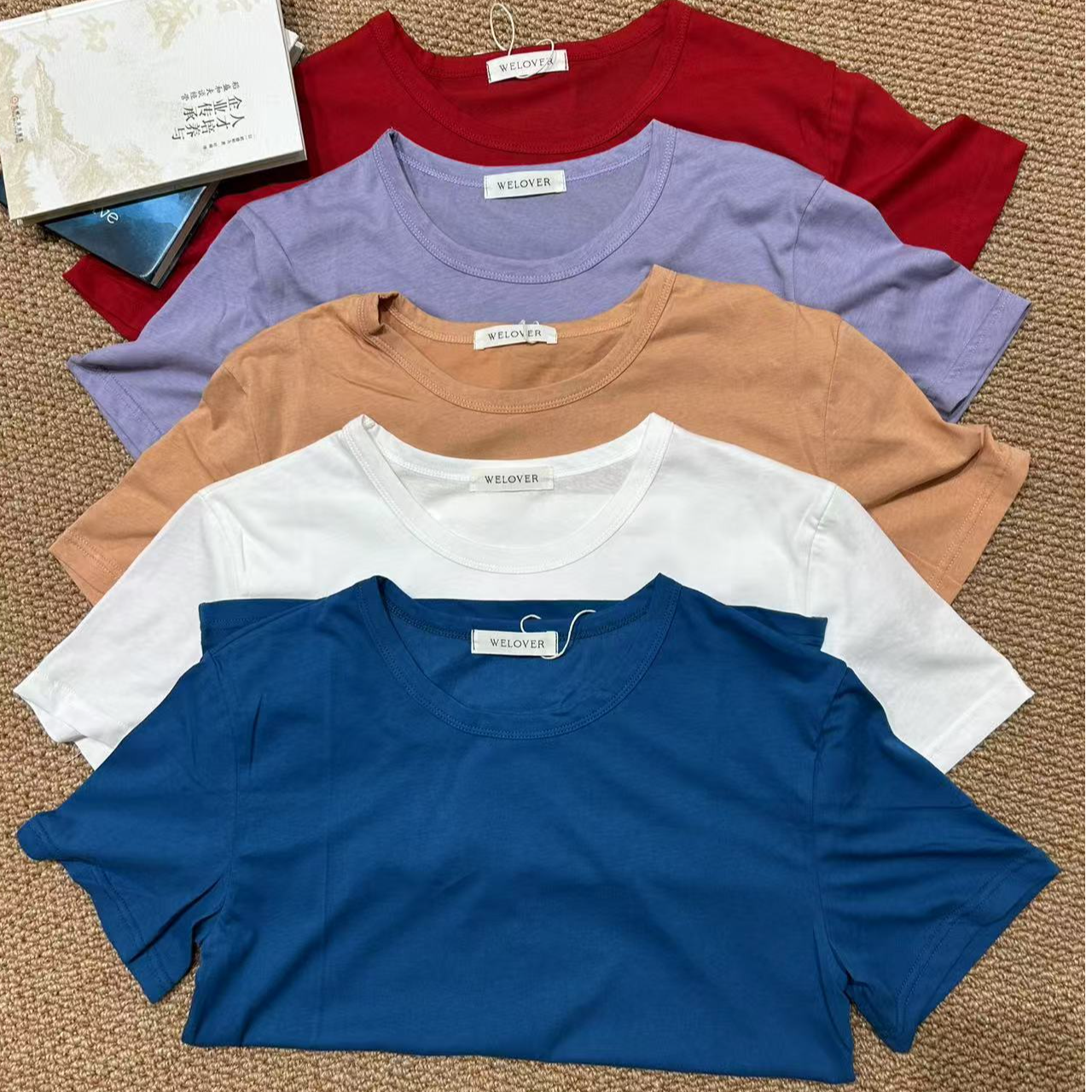 韩系极简百搭纯色圆领短袖T恤