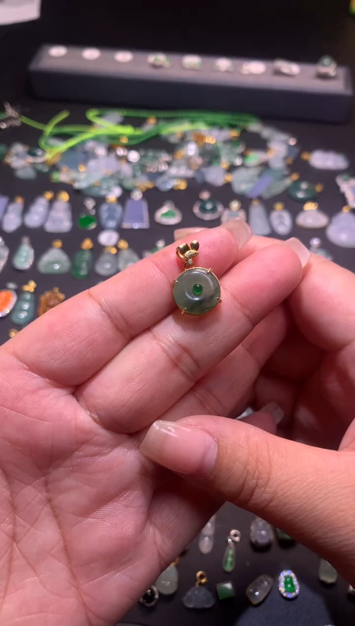 【闪购商品】翡翠吊坠(不含链)银S925镶嵌1