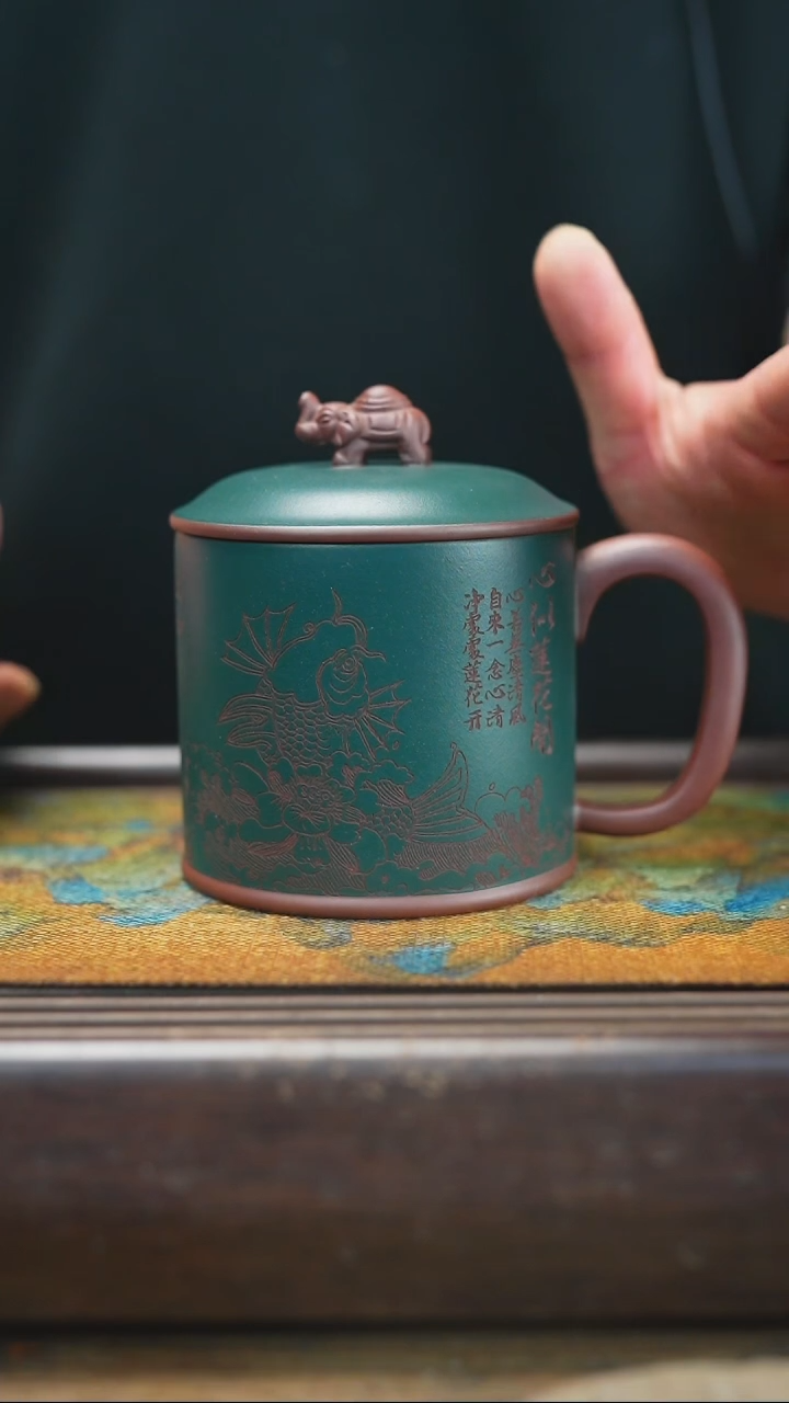 【闪购商品】紫砂茶杯2.19 粉浆 太平有象