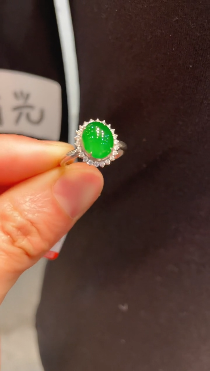 【闪购商品】翡翠颈饰18K金镶嵌A38天然A货翡翠