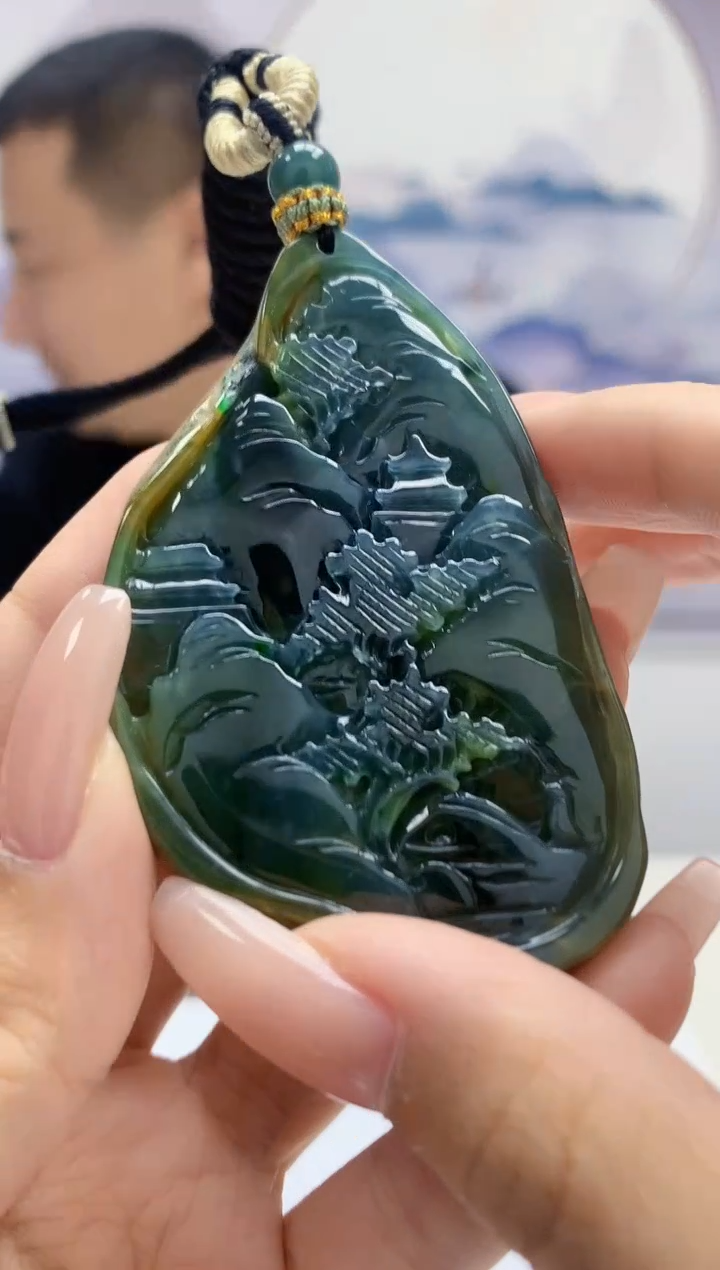 定制翡翠未镶嵌4898kk-毛货挂件33