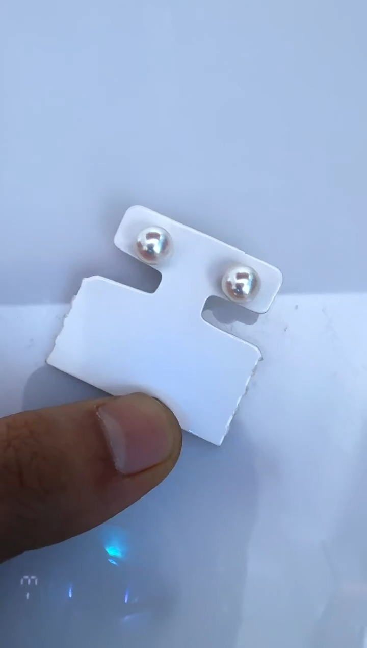 【闪购商品】海水珍珠耳饰18K金镶嵌耳钉