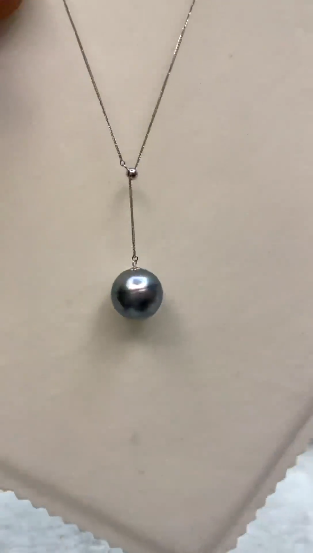 颈饰18K金镶嵌海水珍珠12-13