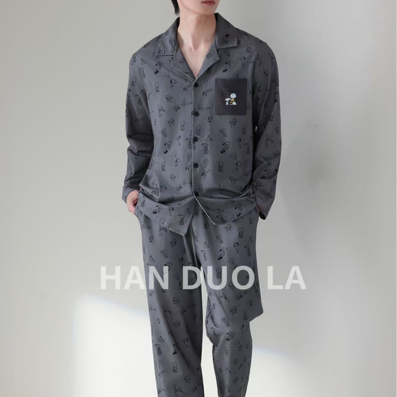 SY2452  男士长袖家居服套装