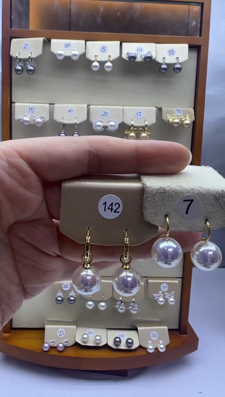 未镶嵌耳饰淡水珍珠7+142