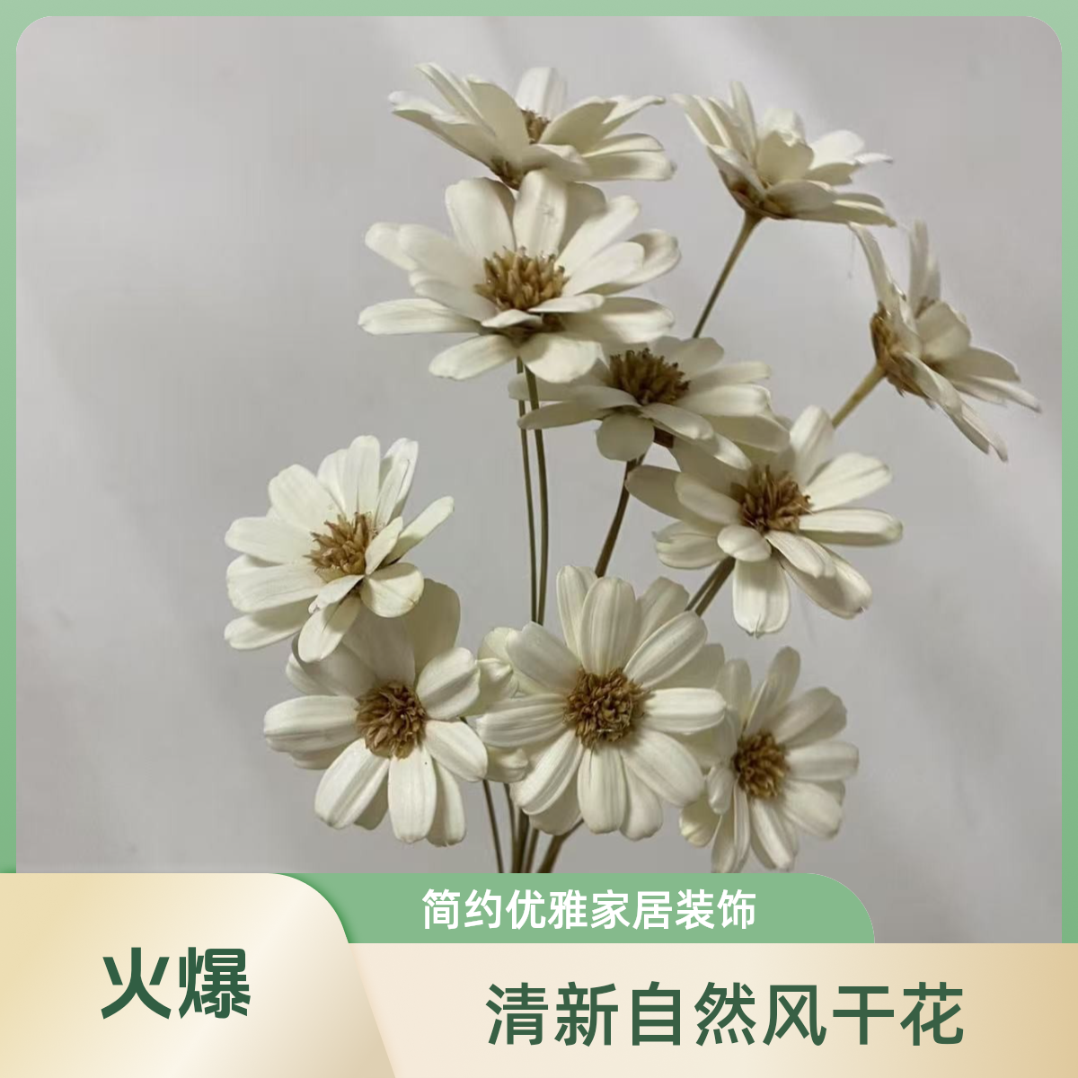 向日葵花开新款瓜子花灵动手工干花软装插花教师节七夕花束DIY
