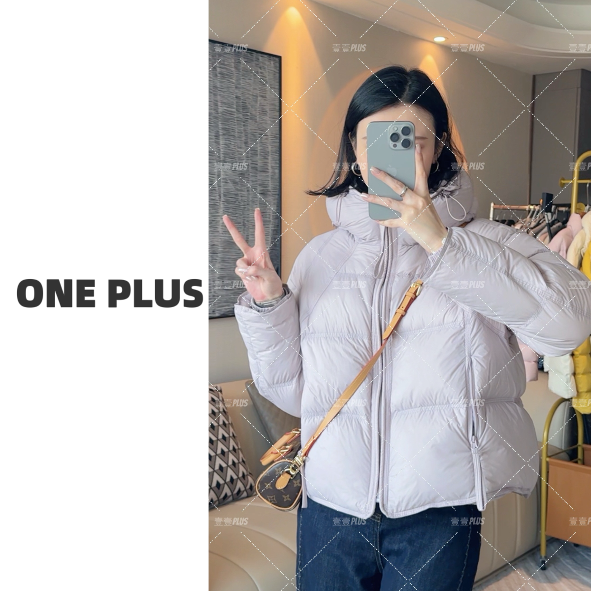 冬季新款云感面料连帽加厚轻盈版羽绒服25021