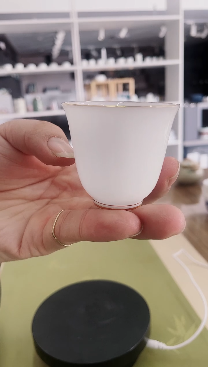 【闪购商品】【席欢李商城】冰玉瓷50 号杯金线