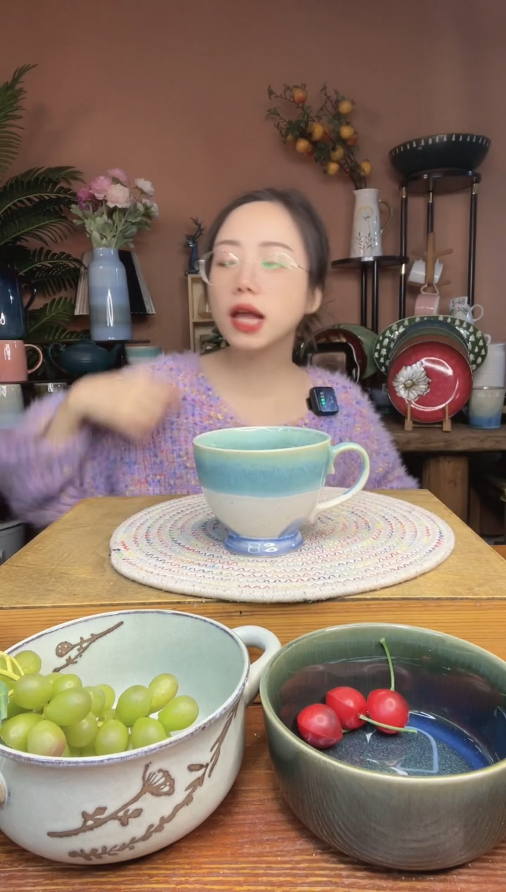 陶瓷450毫升渐变色水杯 微瑕疵