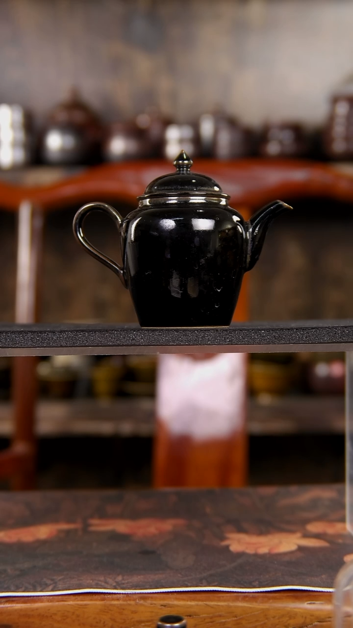 黑色泡茶壶原矿釉