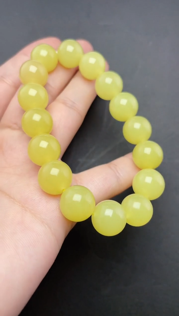 【闪购商品】和田玉手串未镶嵌收藏级黄口手串12mm