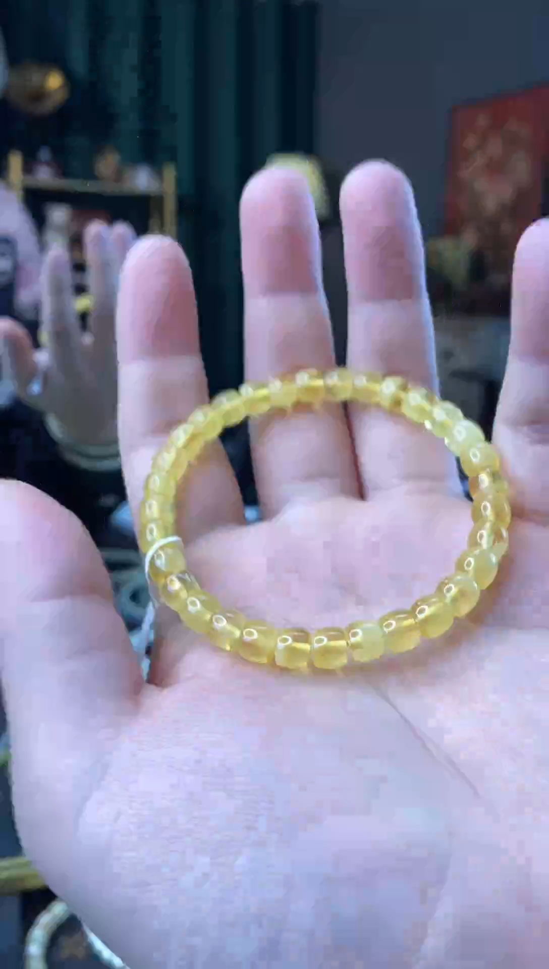 【闪购商品】琥珀手串未镶嵌6.8mm直切微瑕