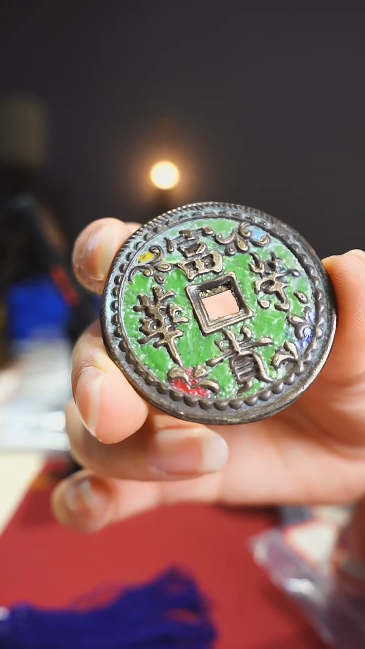 【闪购商品】铜富贵荣华珐琅彩4.2cm/066004