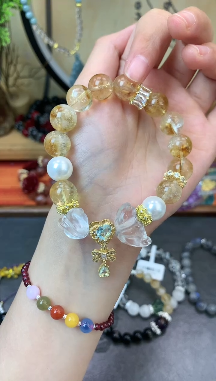 【闪购商品】黄晶手链未镶嵌328手串