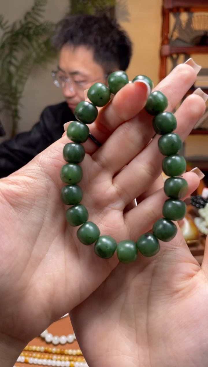 未镶嵌手串和田玉碧10-11老