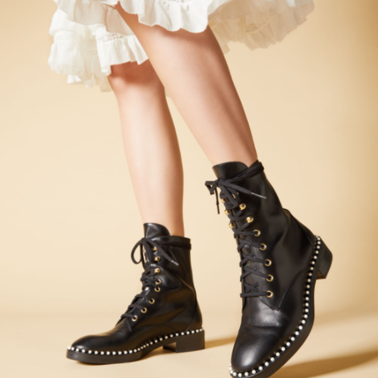StuartWeitzman【国现 专柜5950】女士黑色短靴Sondra