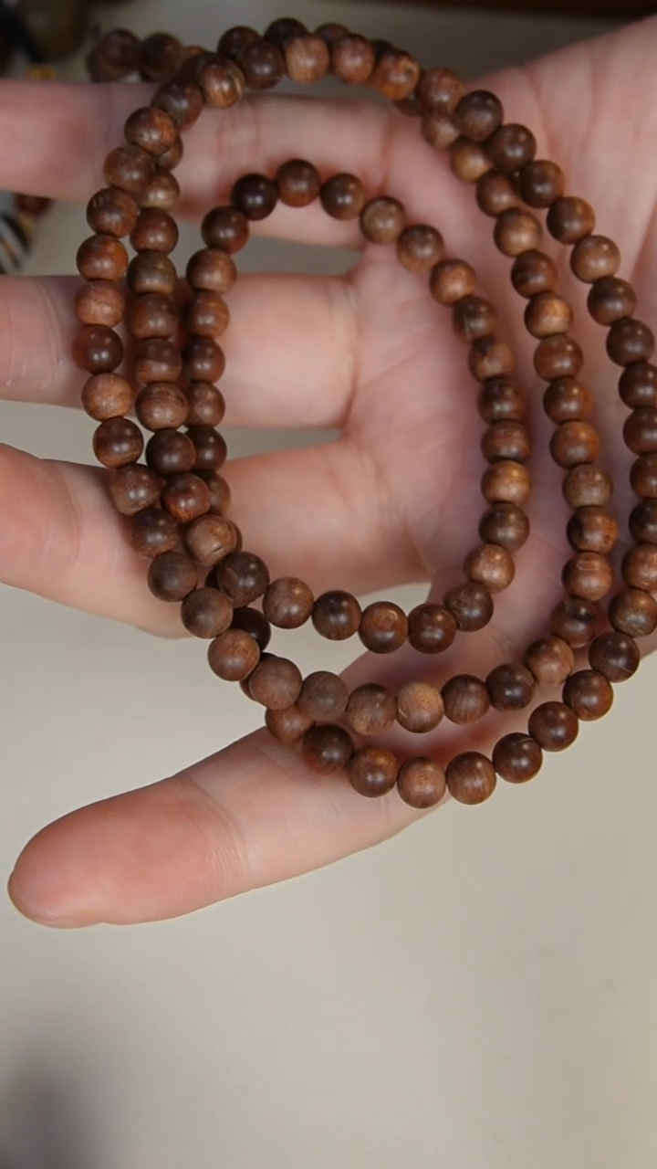 【闪购商品】檀香木手串/手链老山檀香0.6多圈108颗瑕疵