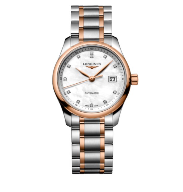 99新 Longines/浪琴 名匠29贝母带钻玫瑰金背透机械 HZ公价29200