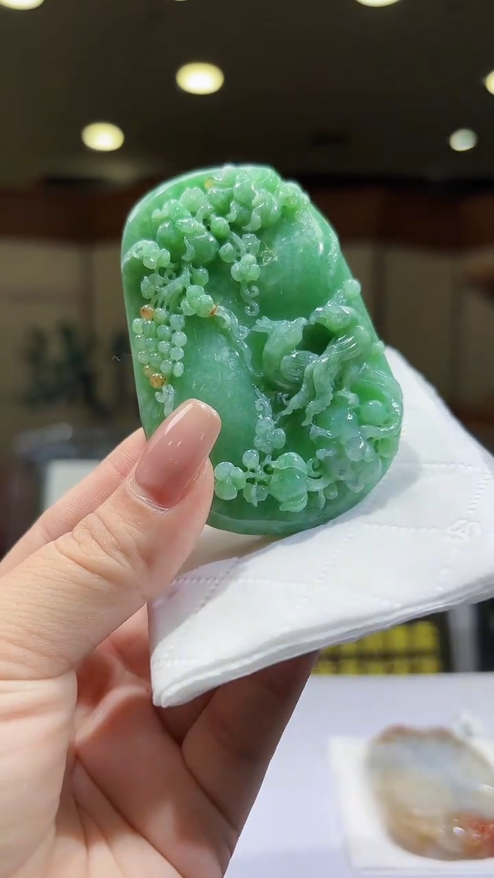 未镶嵌定制翡翠17/1217/C/花鸟