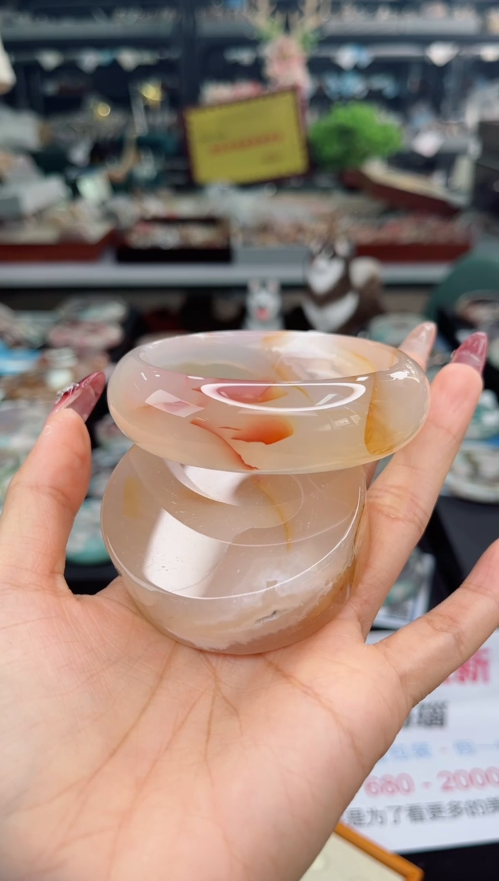 【闪购商品】石英质玉手镯未镶嵌60圈口（赠品镯心）6541665