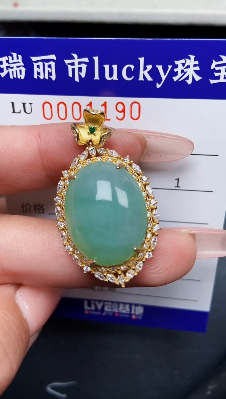 【闪购商品】翡翠颈饰银S925镶嵌1190