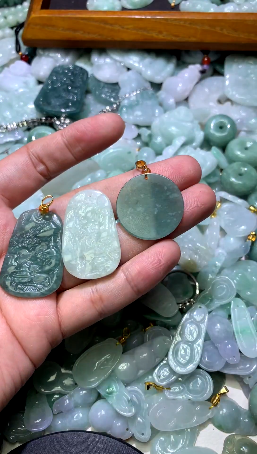 颈饰未镶嵌翡翠㶡*3