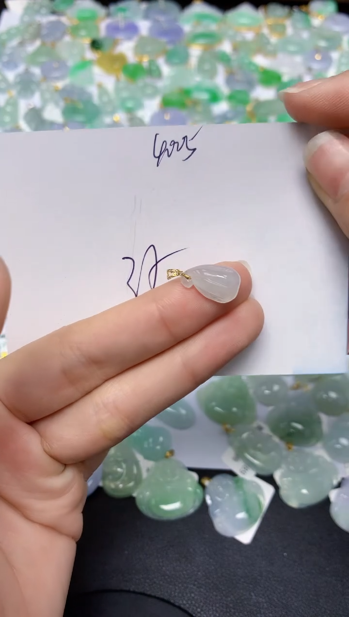 【闪购商品】翡翠颈饰18K金镶嵌 天然翡翠A货