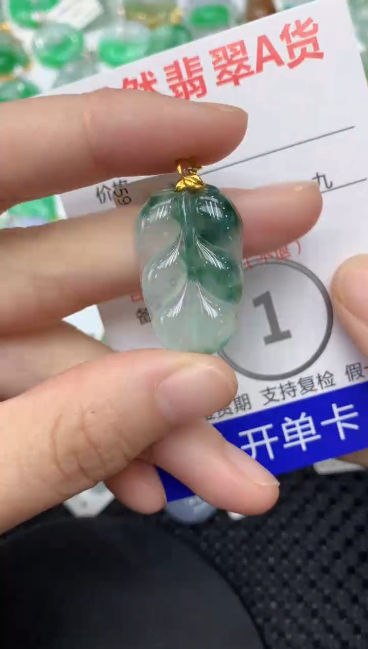【闪购商品】翡翠颈饰18K金镶嵌11111111111