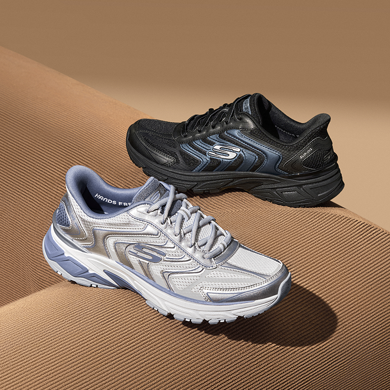 Skechers斯凯奇【成毅同款】休闲老爹鞋女2025年新款轻质闪穿运动鞋