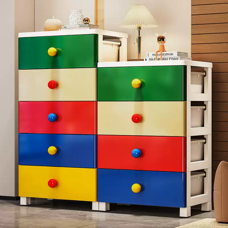 【35面宽五层】居家好物多巴胺收纳柜卧室床头零食玩具杂物整理收纳