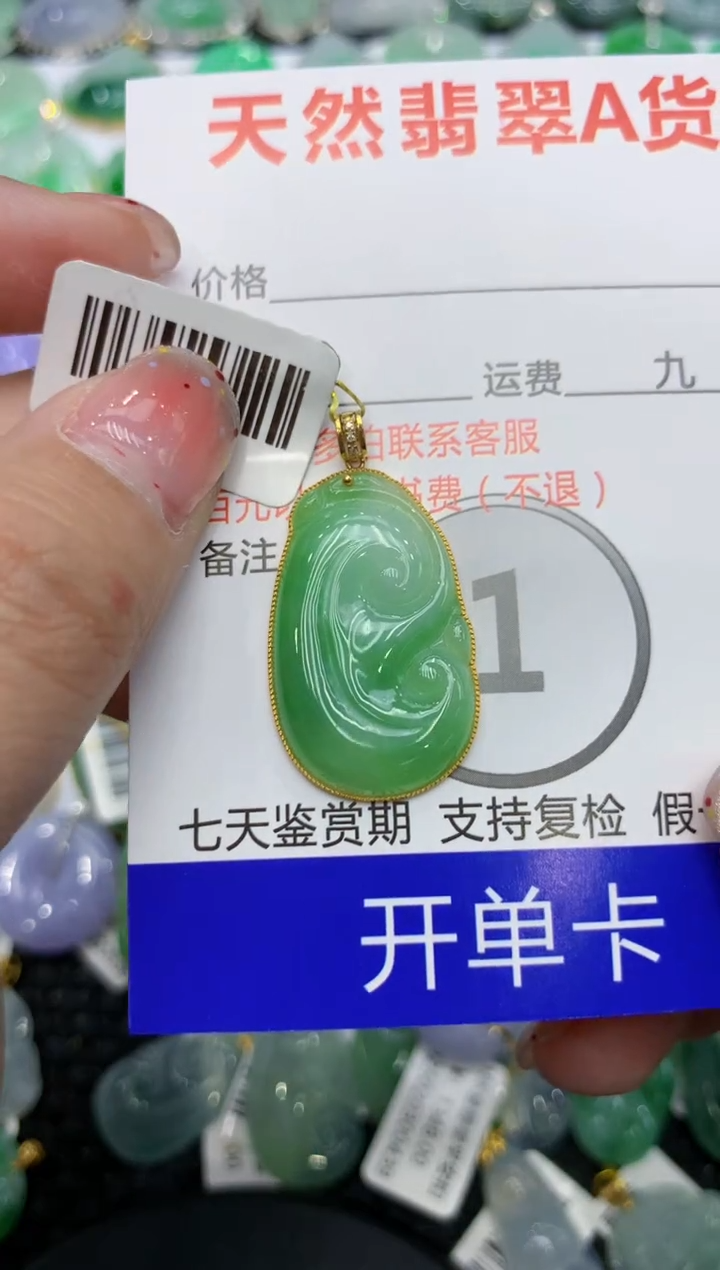 【闪购商品】翡翠颈饰18K金镶嵌111111111111