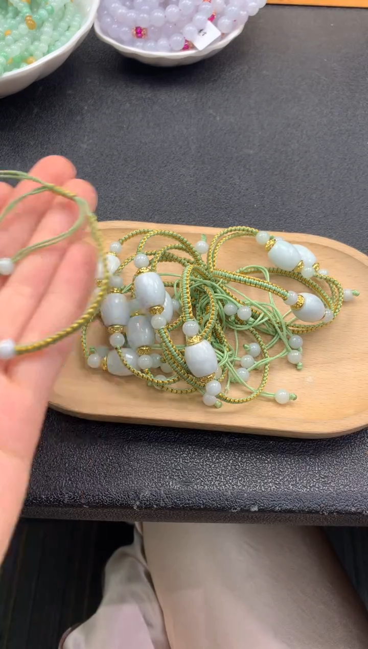 未镶嵌手绳翡翠FC533 翡翠路路通手绳 多样性发其一