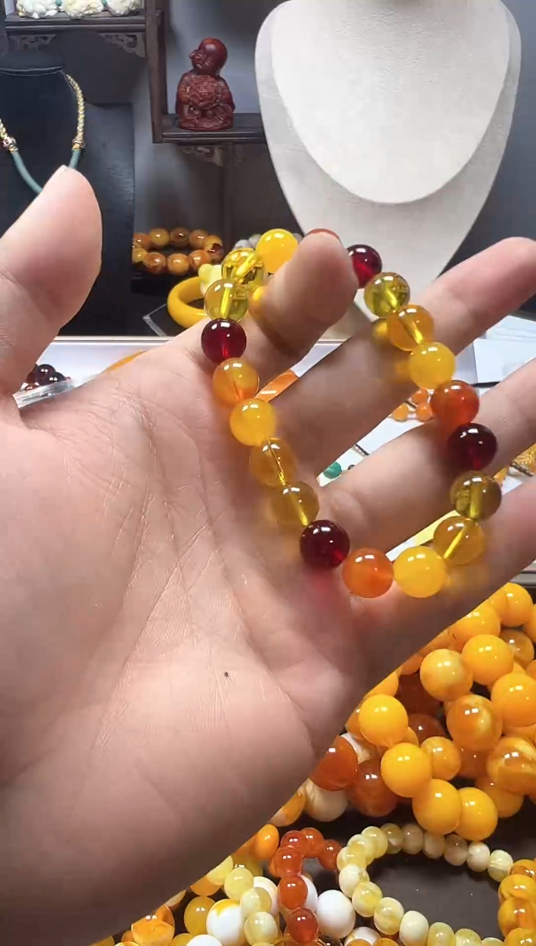 未镶嵌琥珀手链多宝单圈琥珀蜜蜡手串