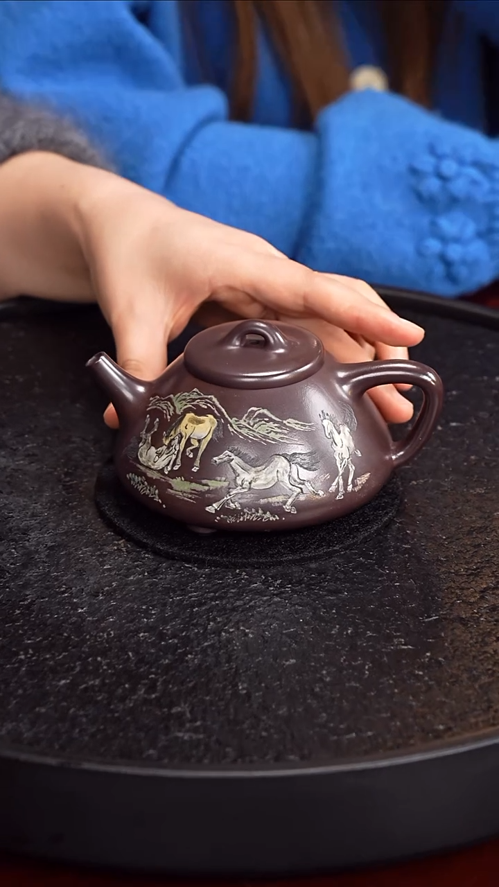 茶壶紫砂齐燕君子冶石瓢69 紫泥 200毫升 徐小阳