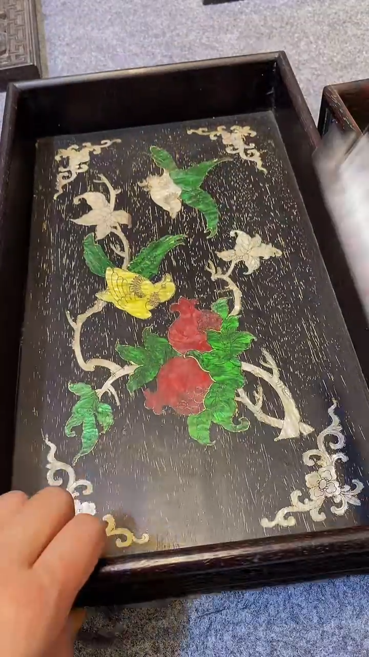 木紫檀雕刻一物一拍