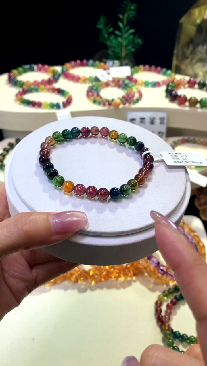 【闪购商品】碧玺手链未镶嵌【梦源珠宝】天然碧玺单圈手链