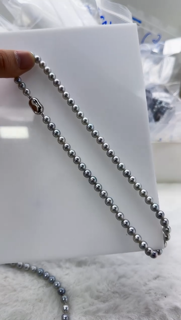 【闪购商品】海水珍珠DA未镶嵌t922 灰珠串6