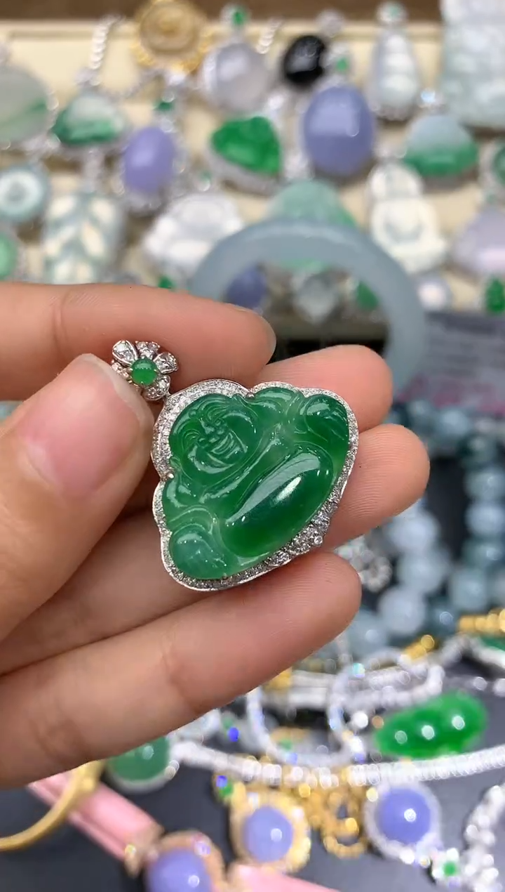 【闪购商品】翡翠颈饰18K金镶嵌256-中国好珍宝