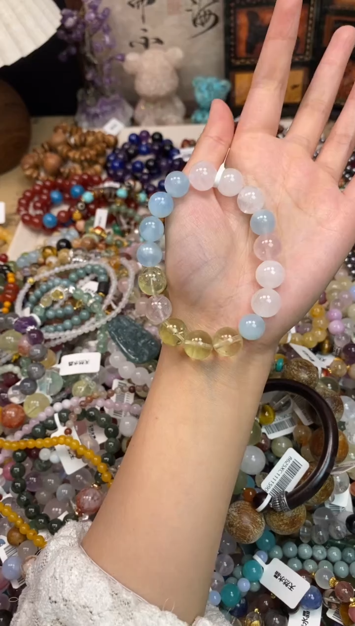 未镶嵌手链海蓝宝石229